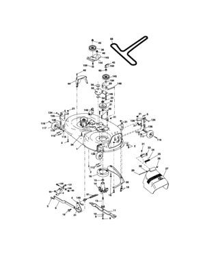 Mower Deck Diagram and Parts List for 917275671  Craftsman Lawn Tractor