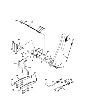 Lift Assembly Diagram and Parts List for 917272160  Craftsman Lawn Tractor