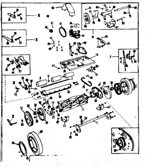 Reel Assembly Diagram and Parts List for 53681890  Craftsman Lawn Mower