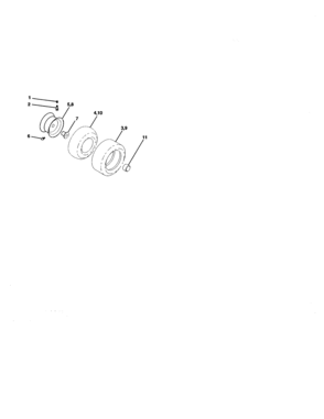 Wheels And Tires Diagram and Parts List for 917272058  Craftsman Lawn Tractor