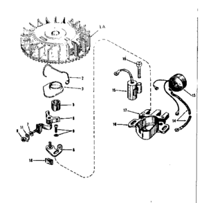 Magneto No. 610667 Diagram and Parts List for 143123031  Craftsman Engine