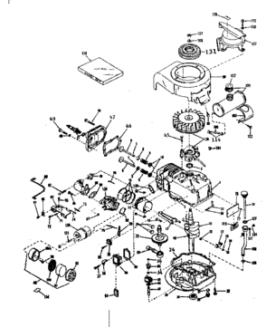 Basic Engine Diagram and Parts List for 143131032  Craftsman Engine