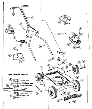 Replacement Parts Diagram and Parts List for 13181293  Craftsman Lawn Mower