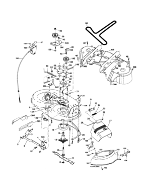 Mower Deck Diagram and Parts List for 917253132  Craftsman Lawn Tractor