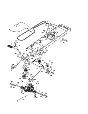 Ground Drive Diagram and Parts List for 917286900  Craftsman Lawn Tractor