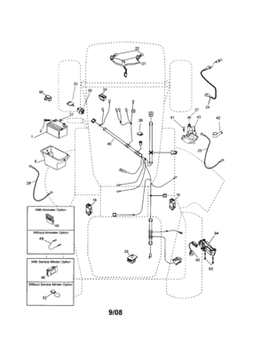 Electrical Diagram and Parts List for 917256721  Craftsman Lawn Tractor