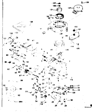 Unit Parts Diagram and Parts List for 143237042  Craftsman Engine