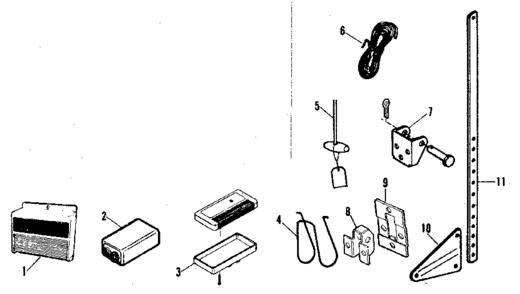 Installation Parts Diagram and Parts List for 13953600  Craftsman Garage Door Opener
