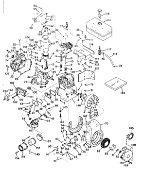 Basic Engine          Cylinder Assembly (incl. Nos. Diagram and Parts List for 143576062  Craftsman Engine