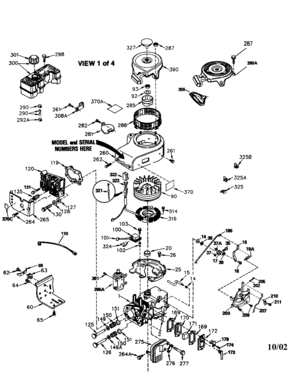 Blower Housing/cylinder/body Diagram and Parts List for 143406042  Craftsman Engine