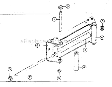 Roller Type Fairlead Diagram and Parts List for 3920  Craftsman Hoist & Winch