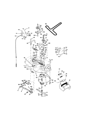 Mower Deck Diagram and Parts List for 917272680  Craftsman Lawn Tractor