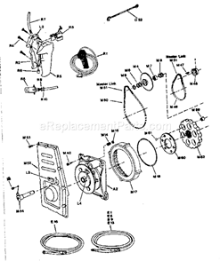 Motor Assembly Diagram and Parts List for 3954  Craftsman Hoist & Winch