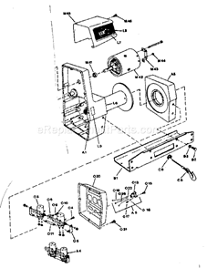Replacement Parts Diagram and Parts List for 3954  Craftsman Hoist & Winch