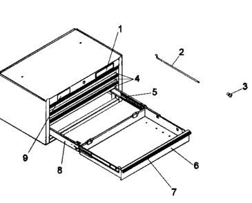 Toolbox Diagram and Parts List for 706954890  Craftsman Tool Stand & Cart