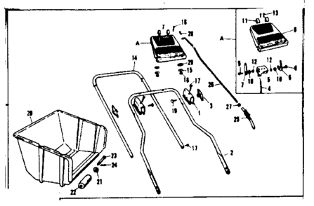 Throttle Control Assembly Diagram and Parts List for 53681600  Craftsman Lawn Mower