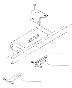 Bracket Assembly Diagram and Parts List for 3974  Craftsman Hoist & Winch