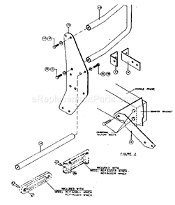 Bracket Assembly Diagram and Parts List for 3975  Craftsman Hoist & Winch