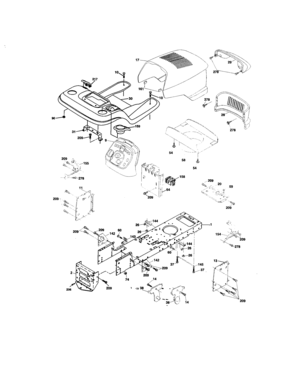 Chassis And Enclosures Diagram and Parts List for 917273643  Craftsman Lawn Tractor