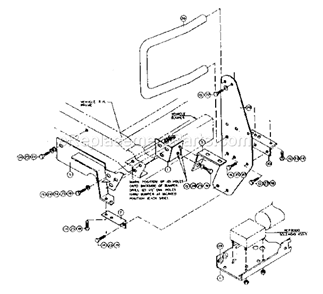 Bracket Assembly Diagram and Parts List for 3995  Craftsman Hoist & Winch