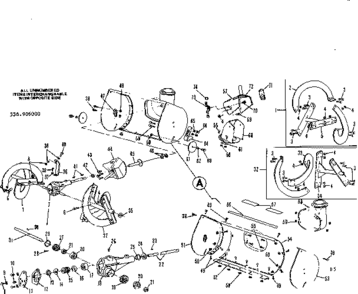Auger Housing Assembly Diagram and Parts List for 536906000  Craftsman Snow Blower