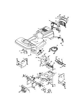 Chassis And Enclosures Diagram and Parts List for 917272862  Craftsman Lawn Tractor