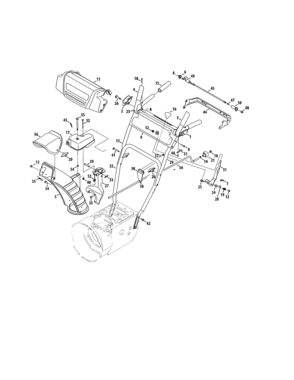 Chute/handles Diagram and Parts List for 247881732  Craftsman Snow Blower