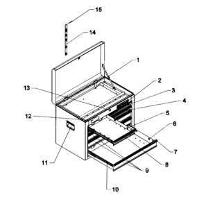 Tool Box Diagram and Parts List for 706825780  Craftsman Tool Stand & Cart
