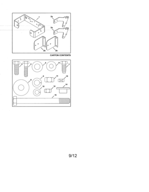 Weight Bracket Kit Diagram and Parts List for 48624100  Craftsman Lawn Tractor