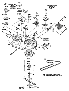 Mower Deck Assembly Diagram and Parts List for 987889000  Craftsman Lawn Mower