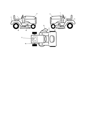 Decals Diagram and Parts List for 917278011  Craftsman Lawn Tractor