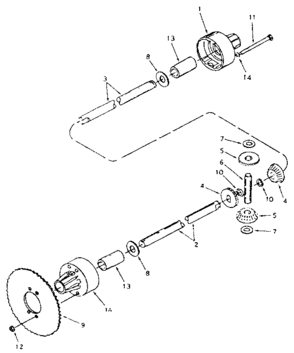 Differential Model Numbers 143.171 & 143.171a Diagram and Parts List for 536255280  Craftsman Lawn Tractor