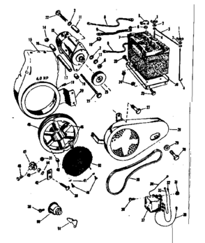 Replacement Parts Diagram and Parts List for 91762609  Craftsman Lawn Mower