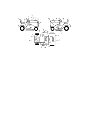 Decals Diagram and Parts List for 917273241  Craftsman Lawn Tractor