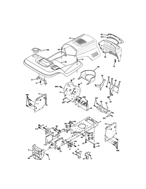 Chassis And Enclosures Diagram and Parts List for 917271814  Craftsman Lawn Tractor