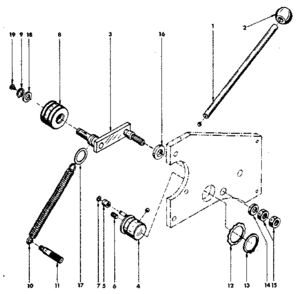 Part Location Diagram of B1A-214-000 Craftsman Roller