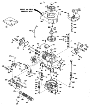 Replacement Parts Diagram and Parts List for 143404352  Craftsman Engine