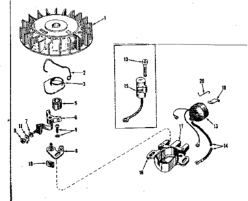 Magneto No. 610690 Diagram and Parts List for 143531142  Craftsman Engine