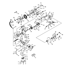 Grinder Assy Diagram and Parts List for 21154-3  Craftsman Grinder