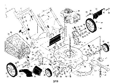 Lawn mower Diagram and Parts List for 944364152  Craftsman Lawn Mower