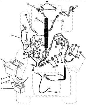 Electrical Diagram and Parts List for 917257630  Craftsman Lawn Tractor