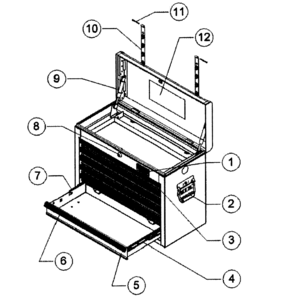 Main Assy Diagram and Parts List for 706183922  Craftsman Tool Stand & Cart