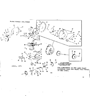 Impeller And Wheel Assembly Diagram and Parts List for 53679860  Craftsman Lawn Mower