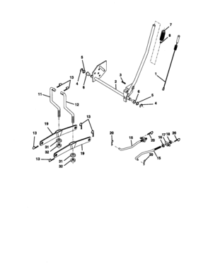 Lift Assembly Diagram and Parts List for 917271053  Craftsman Lawn Tractor