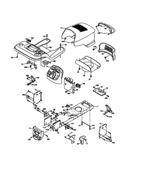 Chassis And Enclosures Diagram and Parts List for 917274033  Craftsman Lawn Tractor