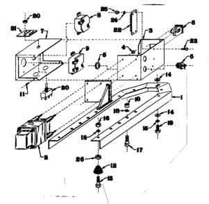Mounting Base Diagram and Parts List for 5803181-5  Craftsman Engine