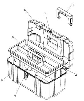 Tool Box Diagram and Parts List for 706593172  Craftsman Tool Stand & Cart