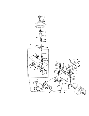 Steering Diagram and Parts List for 917270815  Craftsman Lawn Tractor