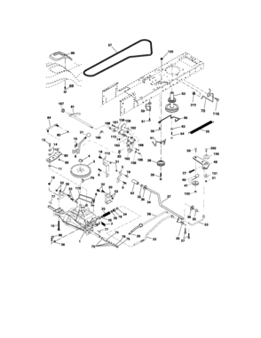 Ground Drive Diagram and Parts List for 917276811  Craftsman Lawn Tractor