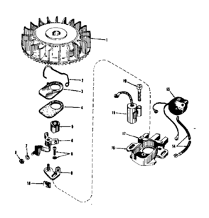 Magneto (phelon F-3220-m3) Diagram and Parts List for 143102111  Craftsman Engine